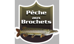 Pêche aux Brochets - 10x10cm - Sticker/autocollant