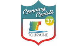 blason camping cariste Touraine 37 - 10x7.5cm - Sticker/autocollant