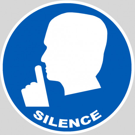 Silence - 5cm - Sticker/autocollant Silence - 5cm - Sticker/autocollant