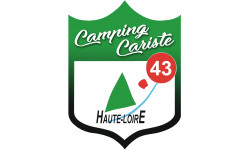 blason camping cariste Haute Loire 43 - 15x11.2cm - Sticker/autocollan