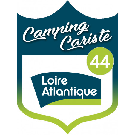 blason camping cariste Loire Atlantique 44 - 10x7.5cm - Sticker/autoco