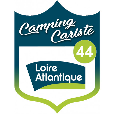 blason camping cariste Loire Atlantique 44 - 15x1.2cm - Sticker/autoco