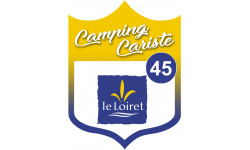 blason camping cariste Loiret 45 - 15x11.2cm - Sticker/autocollant