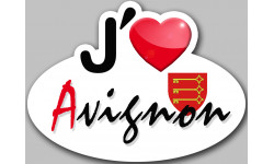 j'aime Avignon - 13x10cm - Sticker/autocollant