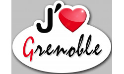 j'aime Grenoble - 13x10cm - Sticker/autocollant