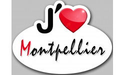 j'aime Montpellier - 13x10cm - Sticker/autocollant