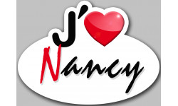 j'aime Nancy - 13x10cm - Sticker/autocollant