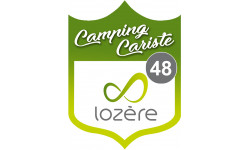blason camping cariste Lozère 48 - 15x11.2cm - Sticker/autocollant