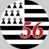 Bretagne 56 - 5cm - Sticker/autocollant