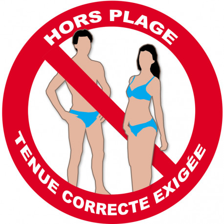 tenue correcte exigée - 20cm - Sticker/autocollant tenue correcte exigée - 20cm - Sticker/autocollant