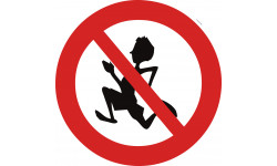 interdit de courir - 10cm - Sticker/autocollant