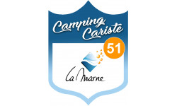 blason camping cariste La Marne 51 - 10x7,5cm - Sticker/autocollant