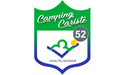 blason camping cariste Haute Marne 52 - 15x11.2cm - Sticker/autocollan