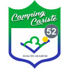 blason camping cariste Haute Marne 52 - 15x11.2cm - Sticker/autocollan