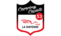 blason camping cariste Mayenne 53 - 15x11.2cm - Sticker/autocollant