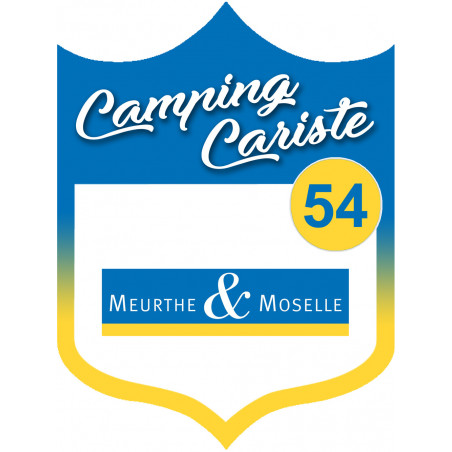 blason camping cariste Meurthe et Moselle 54 - 20x15cm - Sticker/autoc