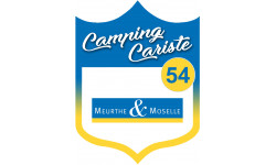 blason camping cariste Meurthe et Moselle 54 - 10x7.5cm - Sticker/auto