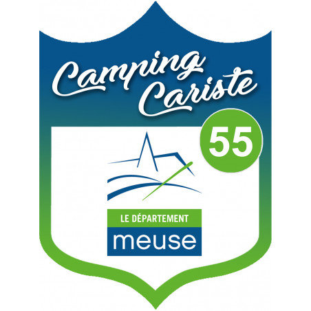 blason camping cariste Meuse 55 - 15x11.2cm - Sticker/autocollant