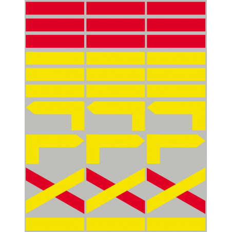Petites Balises circuits de randonnées jaunes et rouges - 30 pièces