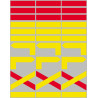 Petites Balises circuits de randonnées jaunes et rouges - 30 pièces