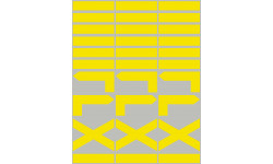 Petites Balises circuits de randonnées jaunes - 30 pièces - Sticker/