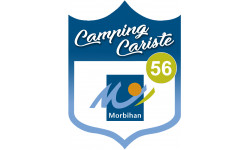 blason camping cariste Morbihan 56 - 10x7.5cm - Sticker/autocollant
