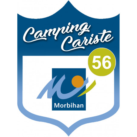 blason camping cariste Morbihan 56 - 15x11.2cm - Sticker/autocollant