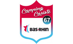 blason camping cariste Bas-Rhin 67 - 10x7.5cm - Sticker/autocollant