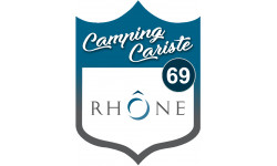 blason camping cariste Rhône 69 - 10x7.5cm - Sticker/autocollant