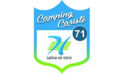 blason camping cariste Saône et Loire 71 - 15x11.2cm - Sticker/autoco