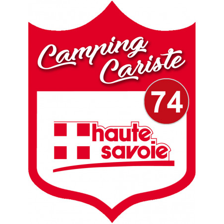 blason camping cariste Haute Savoie 74 - 10x7.5cm - Sticker/autocollan