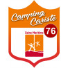 blason camping cariste Seine Maritime 76 - 10x7.5cm - Sticker/autocoll