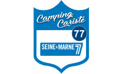 blason camping cariste Seine et Marne 77 - 15x11.2cm - Sticker/autocol