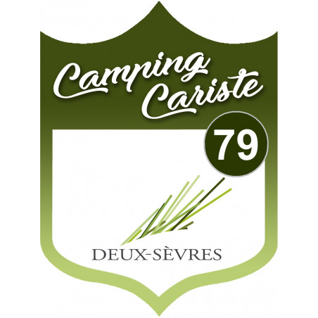 blason camping cariste Deux-sèvres 79 - 10x7.5cm - Sticker/autocollan
