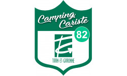 blason camping cariste Tarn et Garonne 82 - 10x7.5cm - Sticker/autocol