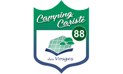 blason camping cariste Vosges 88 - 10x7.5cm - Sticker/autocollant
