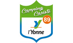 blason camping cariste Yonne 89 - 20x15cm - Sticker/autocollant