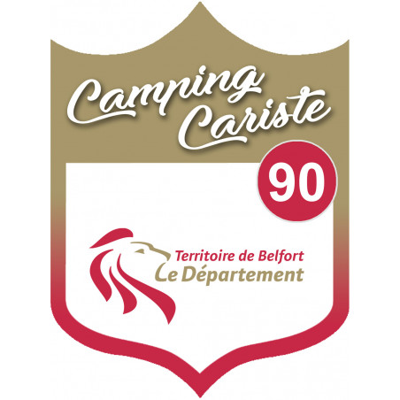 blason camping cariste Territoire de Belfort 90 - 10x7.5cm - Sticker/a