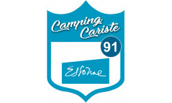 blason camping cariste Essonne 91 - 10x7.5cm - Sticker/autocollant
