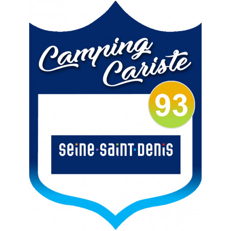 blason camping cariste Seine Saint Denis 93 - 10x7.5cm - Sticker/autoc