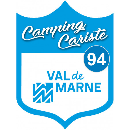 blason camping cariste Val de Marne 94 - 15x11.2cm - Sticker/autocolla