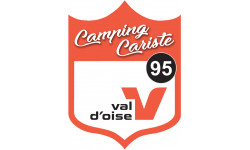 blason camping cariste Val d'Oise 95 - 15x11.2cm - Sticker/autocollant