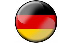 drapeau Allemand rond - 10cm - Sticker/autocollant