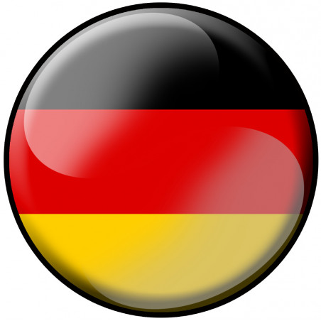 drapeau Allemand rond - 5cm - Sticker/autocollant