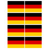 drapeau officiel Allemand - 8 stickers de 9.5X6.3 cm - Sticker/autocol
