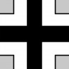 drapeau aviation Allemand noir - 5cm - Sticker/autocollant