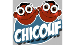 Chicouf 2 frères d'origine afro - 10x9cm - Sticker/autocollant