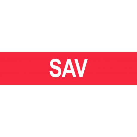 local SAV rouge - 29x7cm - Sticker/autocollant local SAV rouge - 29x7cm - Sticker/autocollant