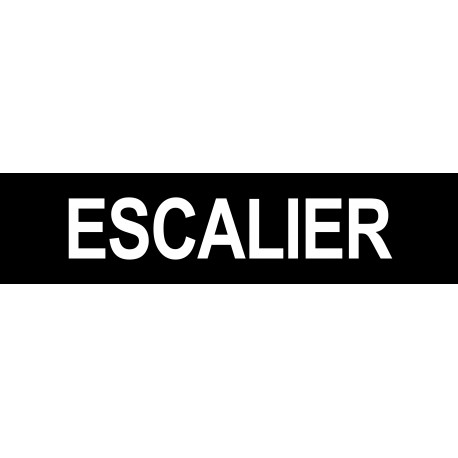 Local escalier - Fond noir - 29x7cm - Sticker/autocollant Local escalier - Fond noir - 29x7cm - Sticker/autocollant