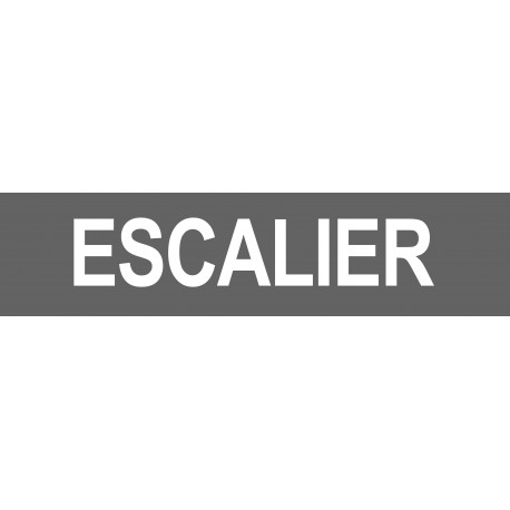 Local escalier - Fond gris - 29x7cm - Sticker/autocollant Local escalier - Fond gris - 29x7cm - Sticker/autocollant